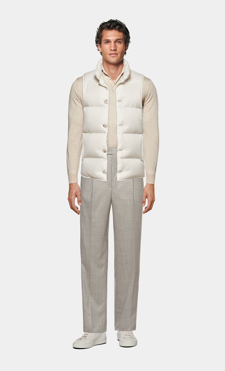 Sand Long Sleeve Polo Shirt in Mulberry Silk Australian Wool
