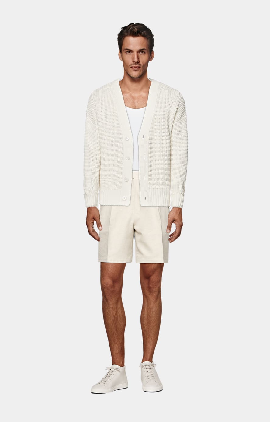 Cardigan oversized off-white Crochet