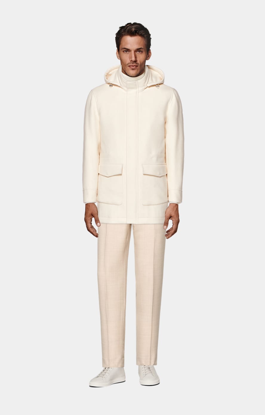 Parka off-white gepolstert