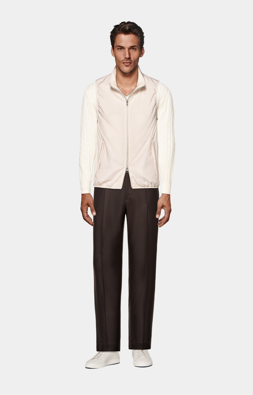 Off-White Light Padded Zip Vest