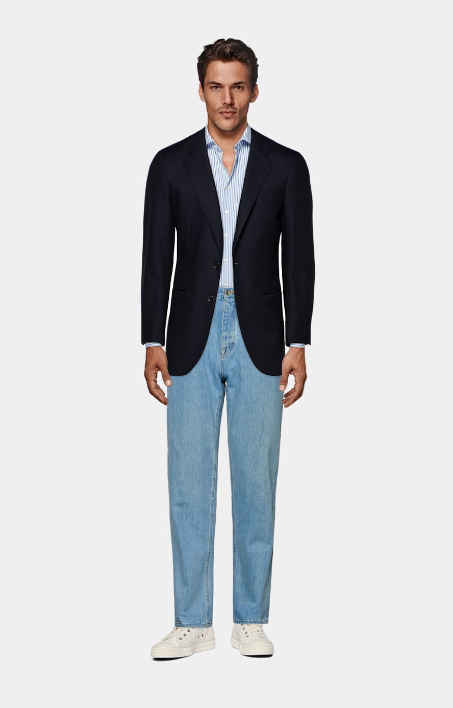 Navy Tailored Fit Havana Suit Jacket