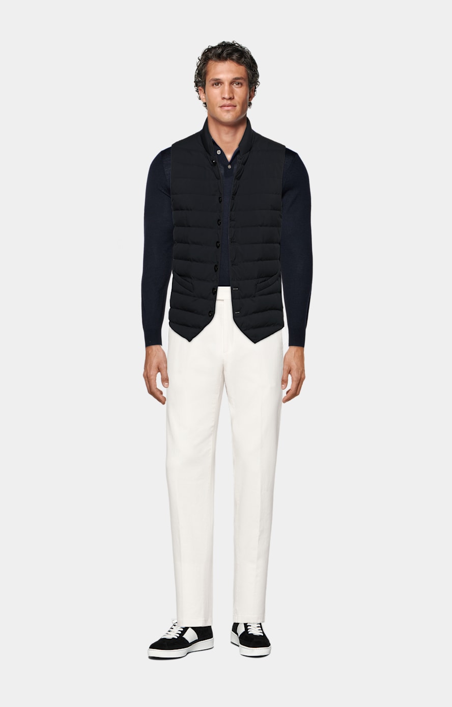 Long sleeve polo with vest top