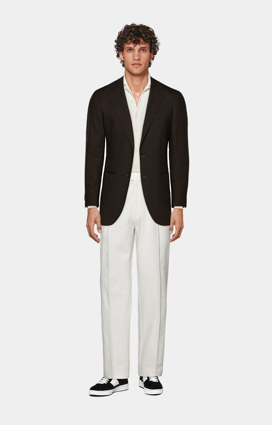Off-White Wide Leg Straight Duca Trousers