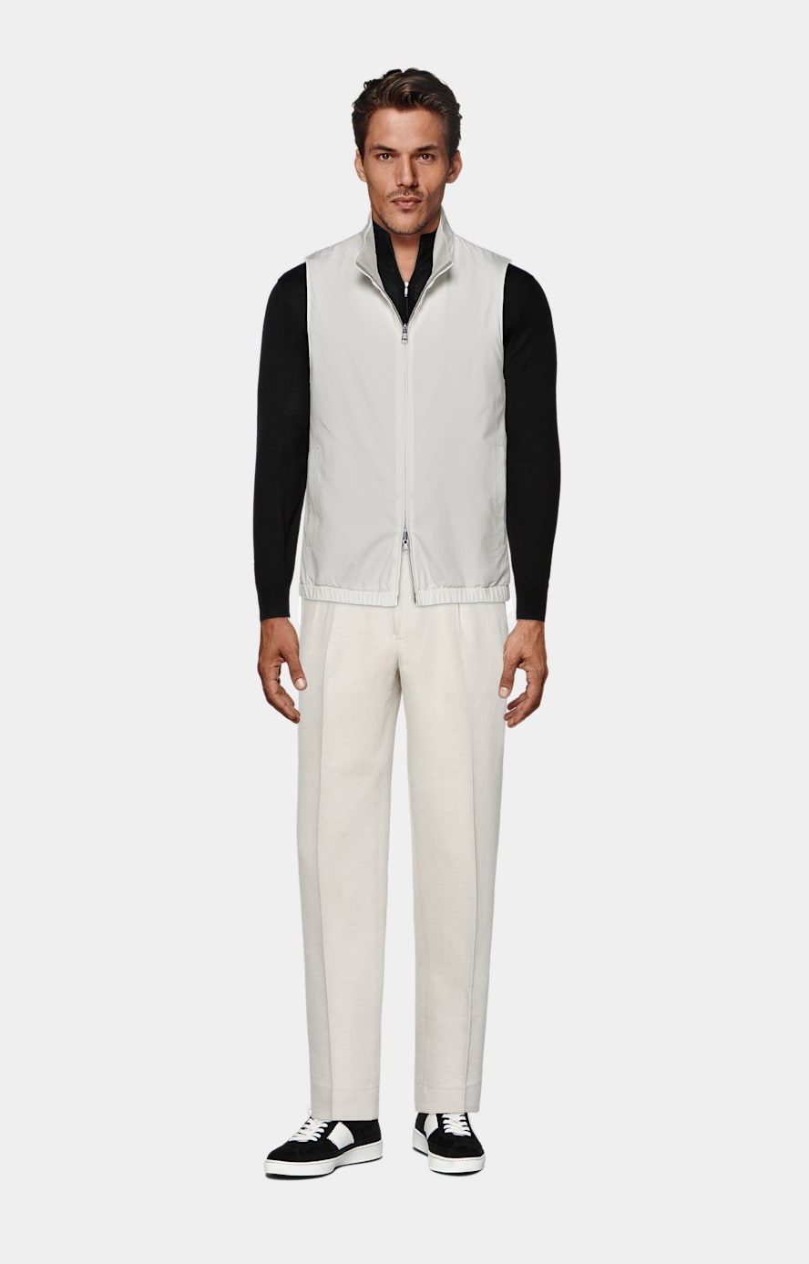 Vest off white top