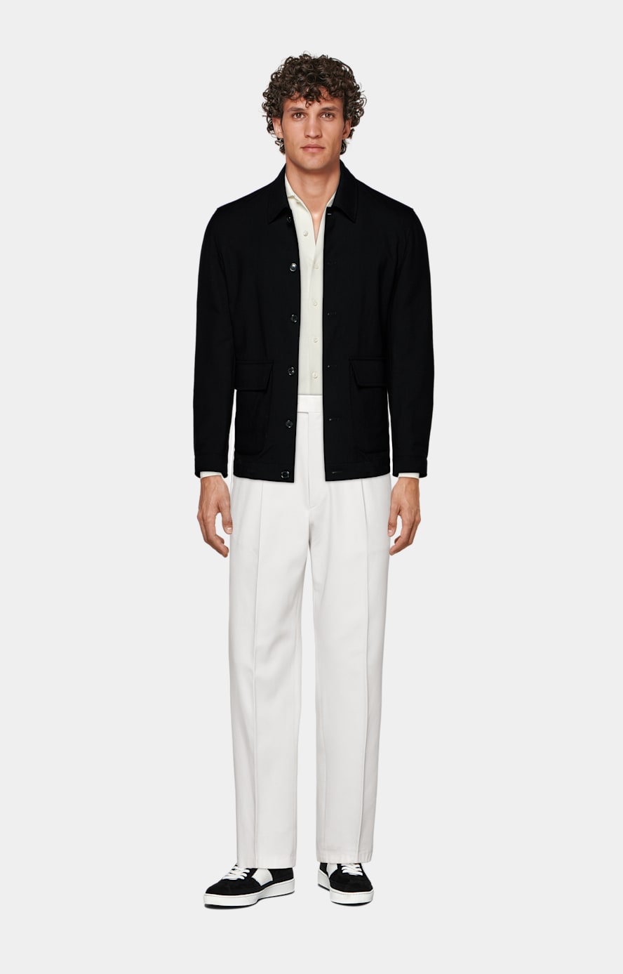 Off-White Long Sleeve Polo Cardigan