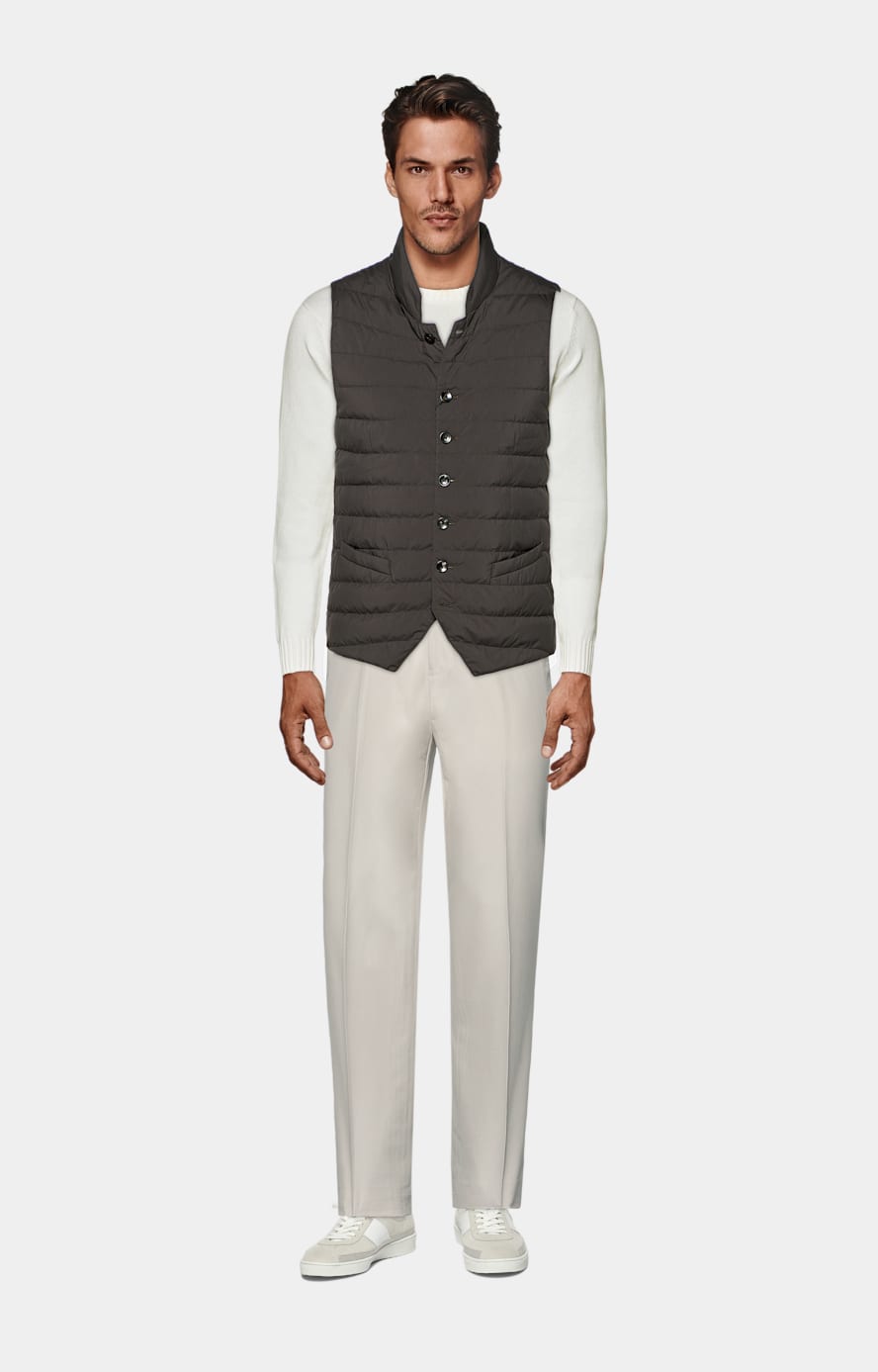 Brown Down Vest