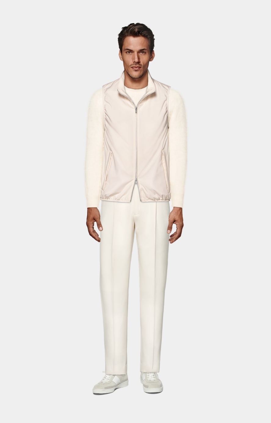 Off-White Light Padded Zip Vest