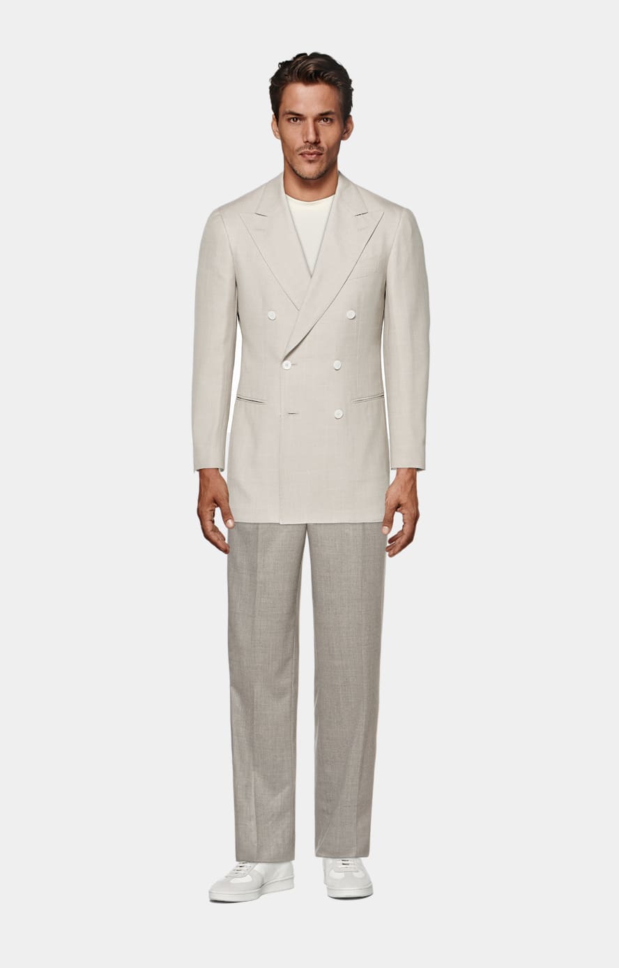 Light Taupe Tailored Fit Havana Blazer