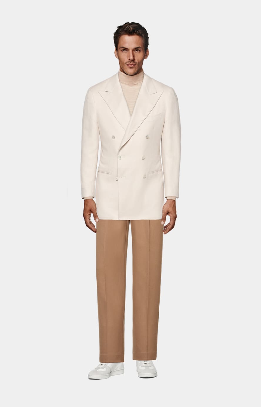 Mid Brown Wide Leg Straight Trousers