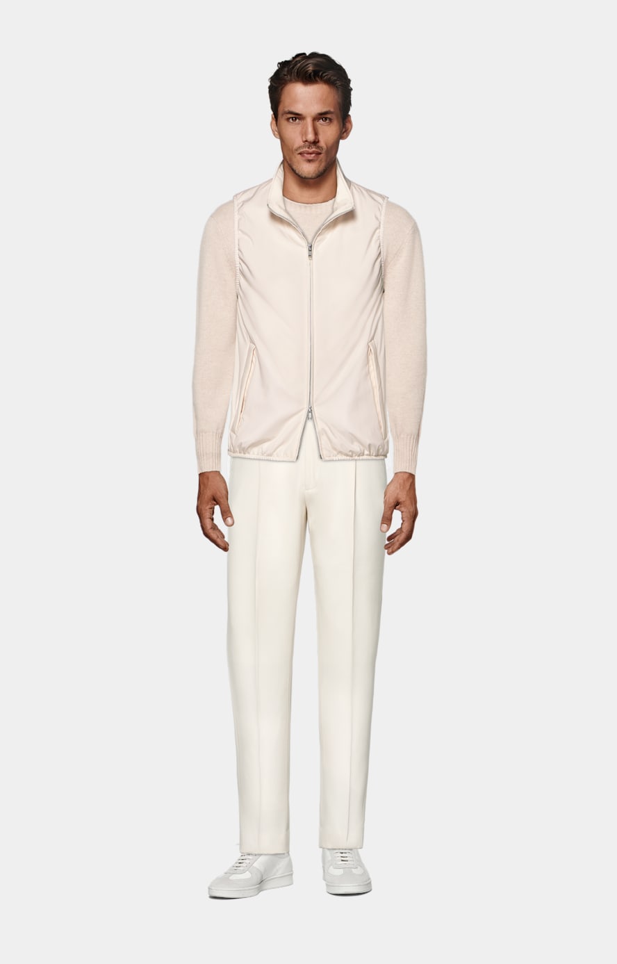 Off-White Light Padded Zip Vest