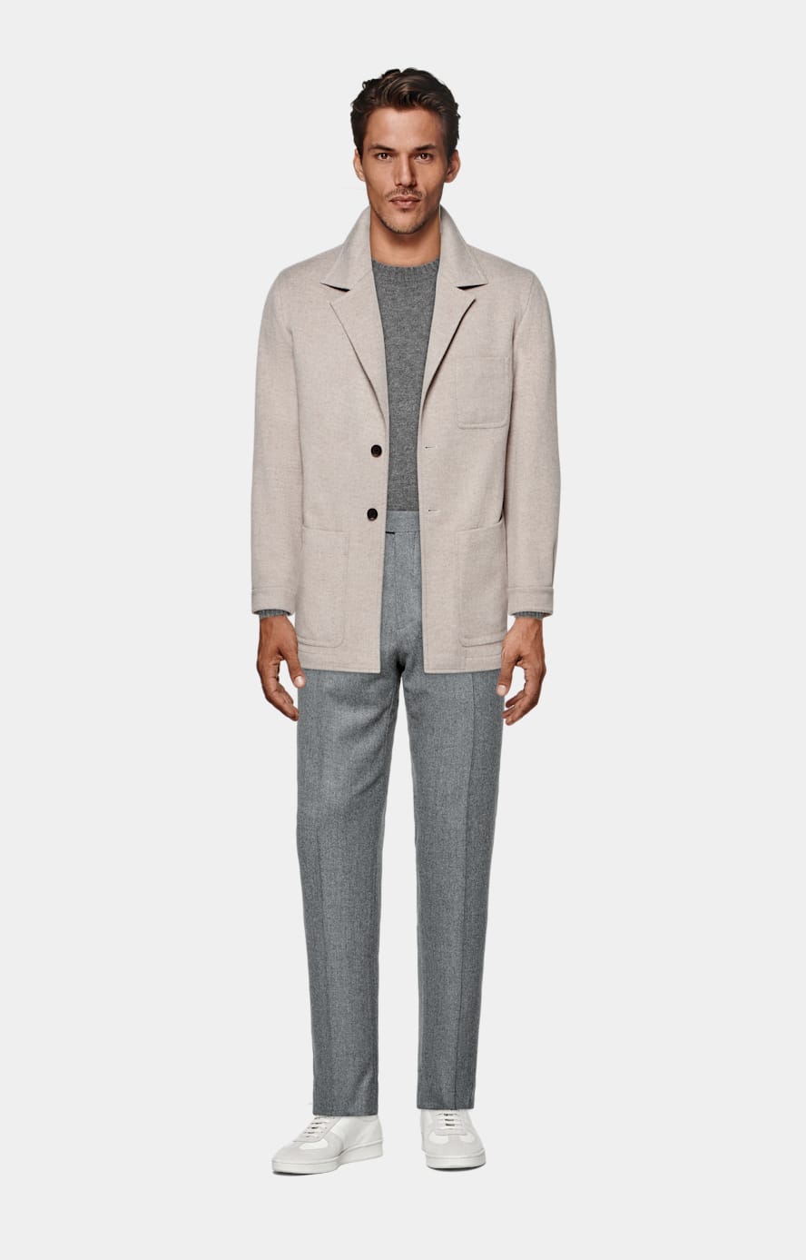 Sand Relaxed Fit Shirt-Jacket