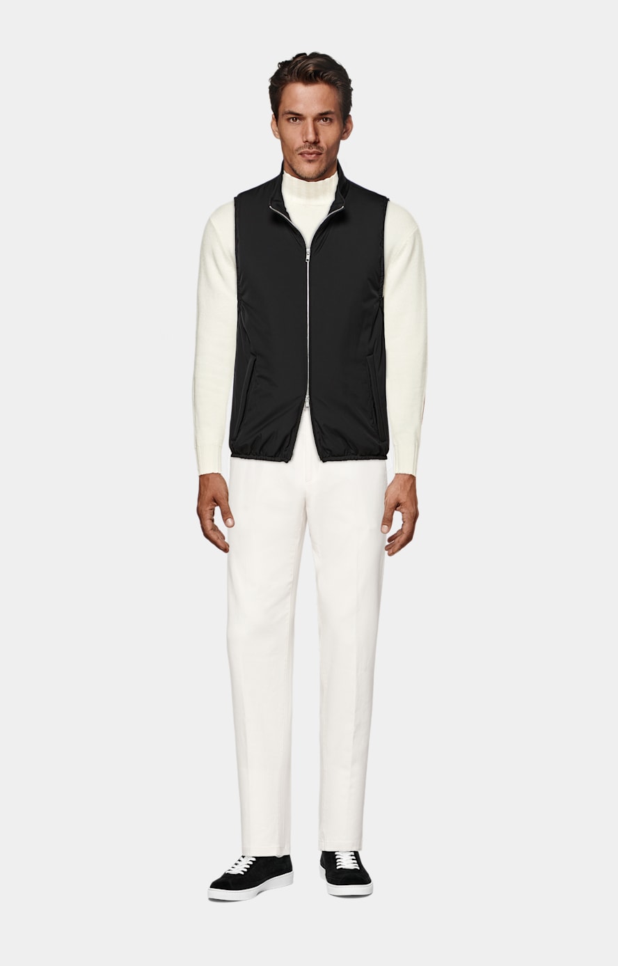 Off-White Mock Neck