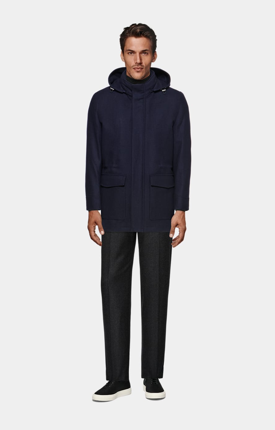 Parka rembourrée bleu marine