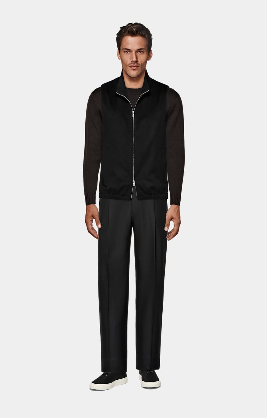 Black Zip Vest