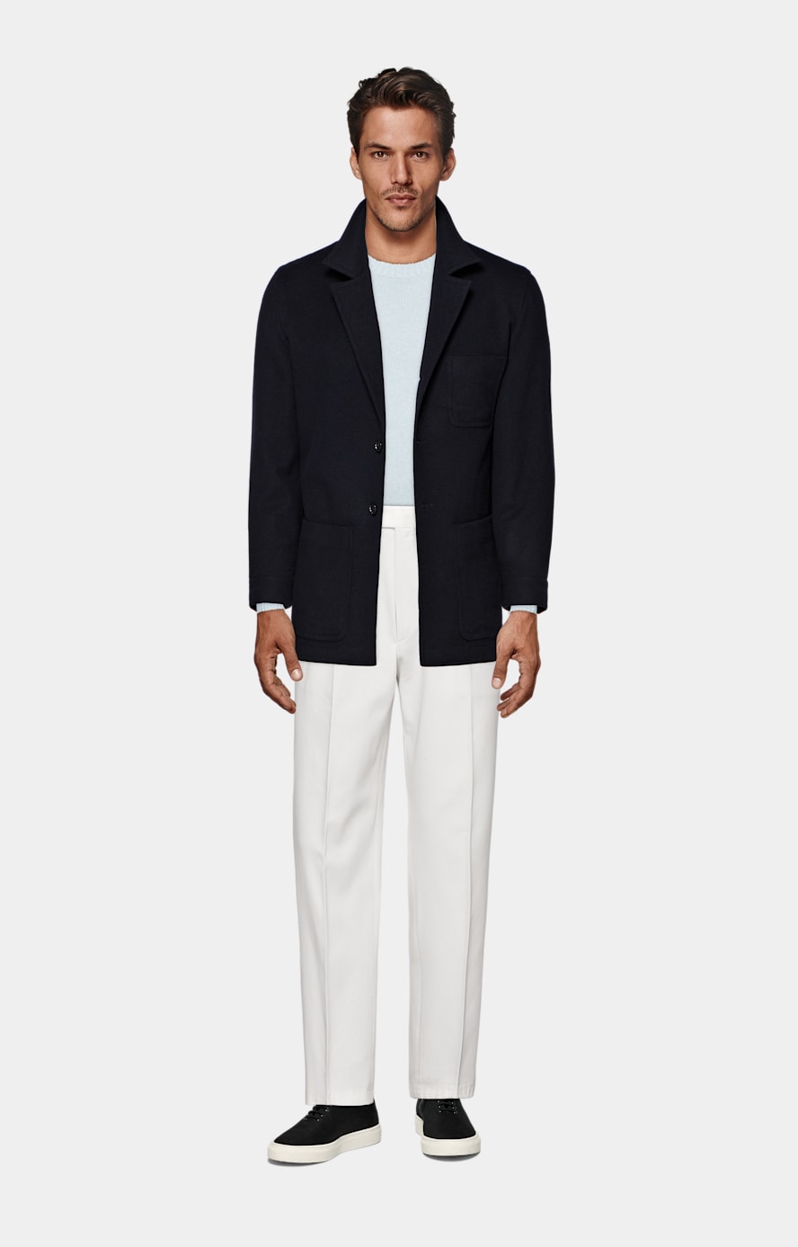 Navy Relaxed Fit Shirt-Jacket