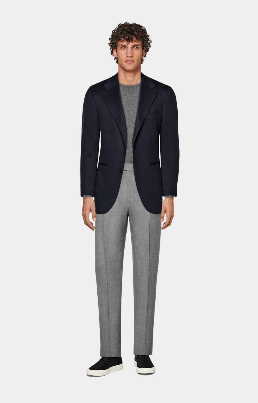 Navy Relaxed Fit Roma Blazer