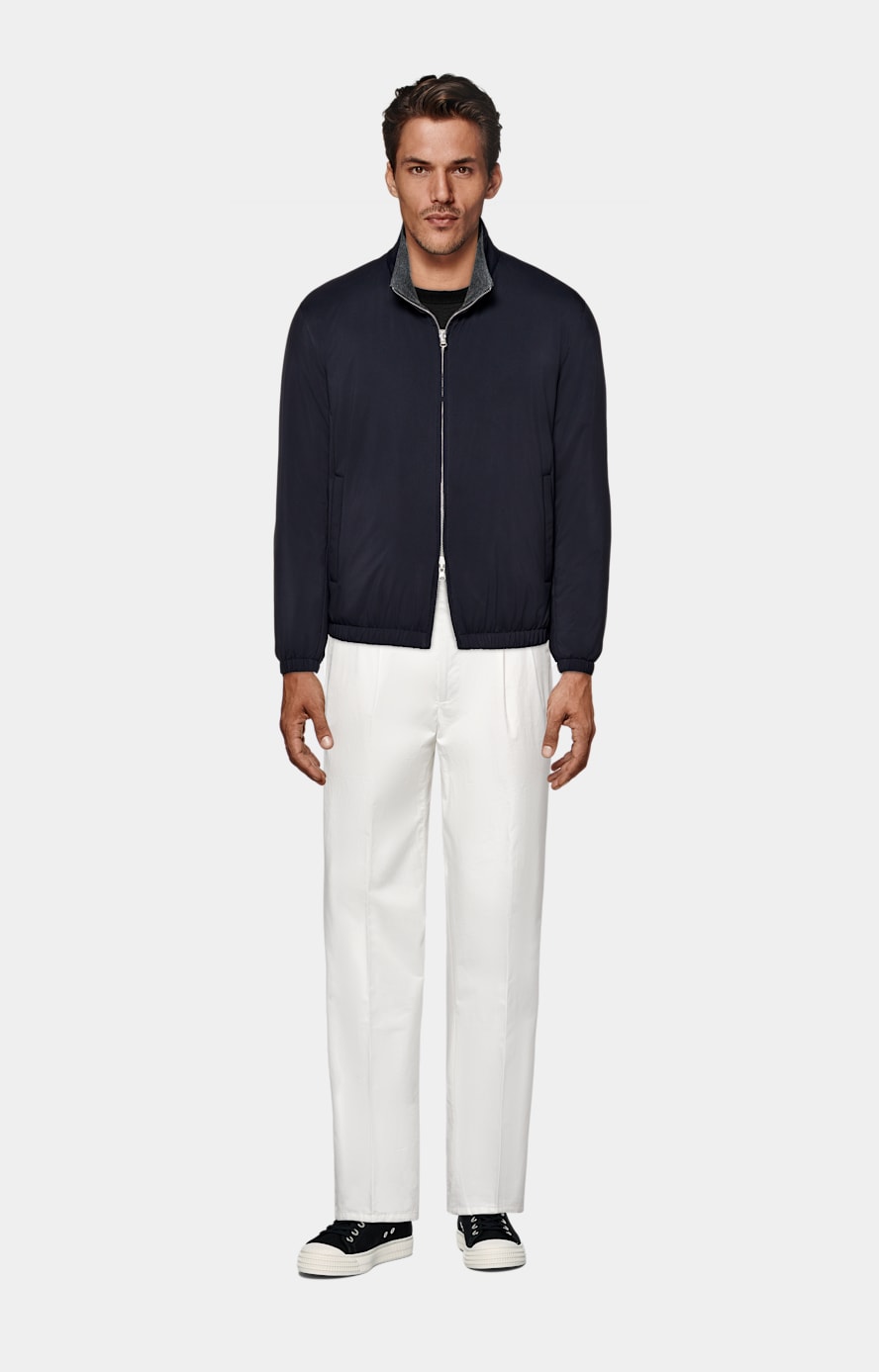 Navy Reversible Bomber Jacket