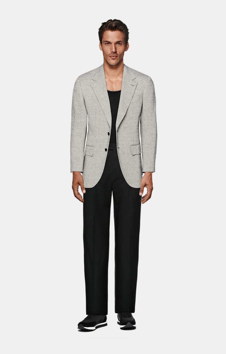 Black Wide Leg Straight Chinos
