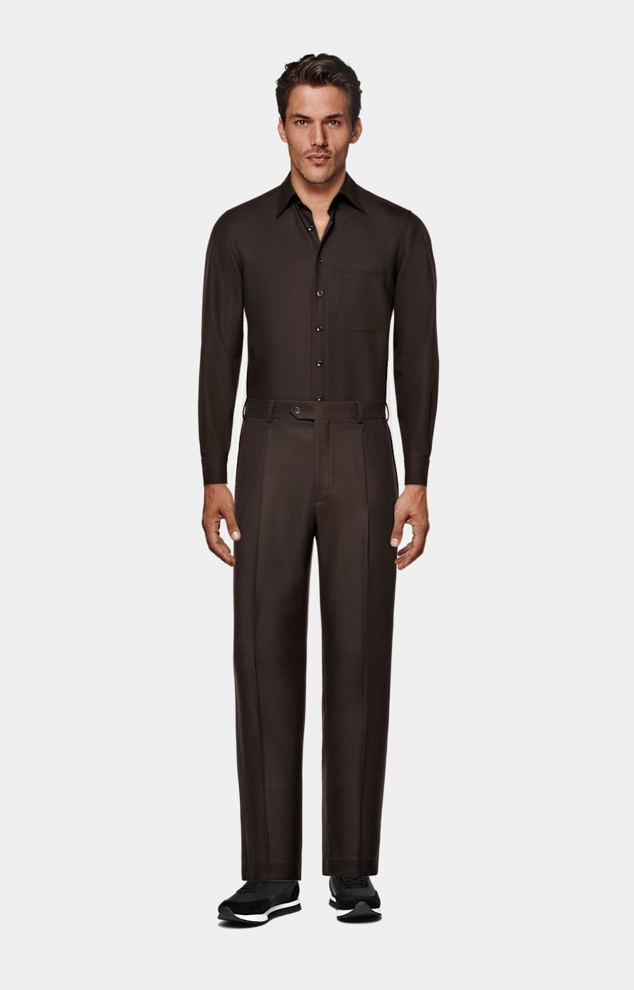 Dark Brown Relaxed Fit Shirt