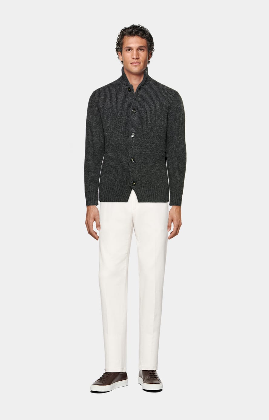 Black shirt grey cardigan clearance