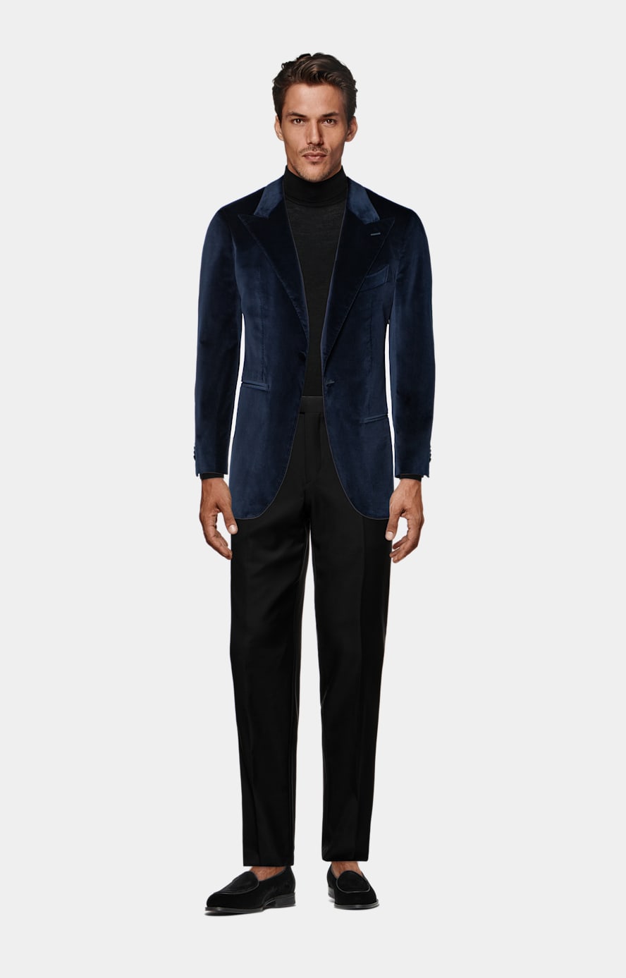 Navy Tailored Fit Havana Dinner Jacket