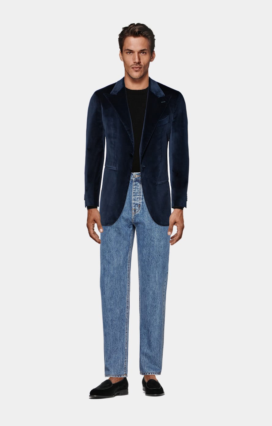Navy Tailored Fit Havana Dinner Jacket