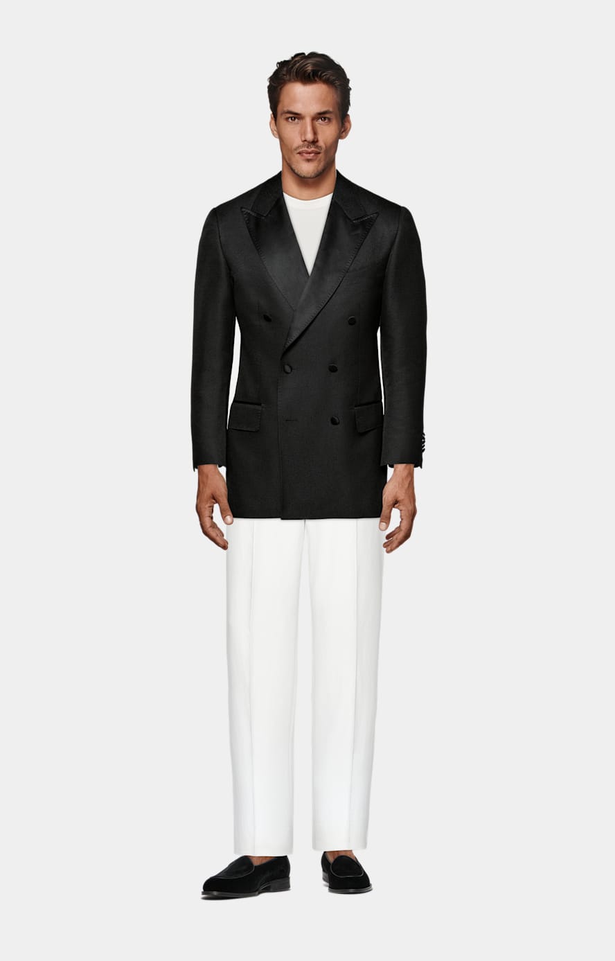 Black Tailored Fit Milano Dinner Jacket