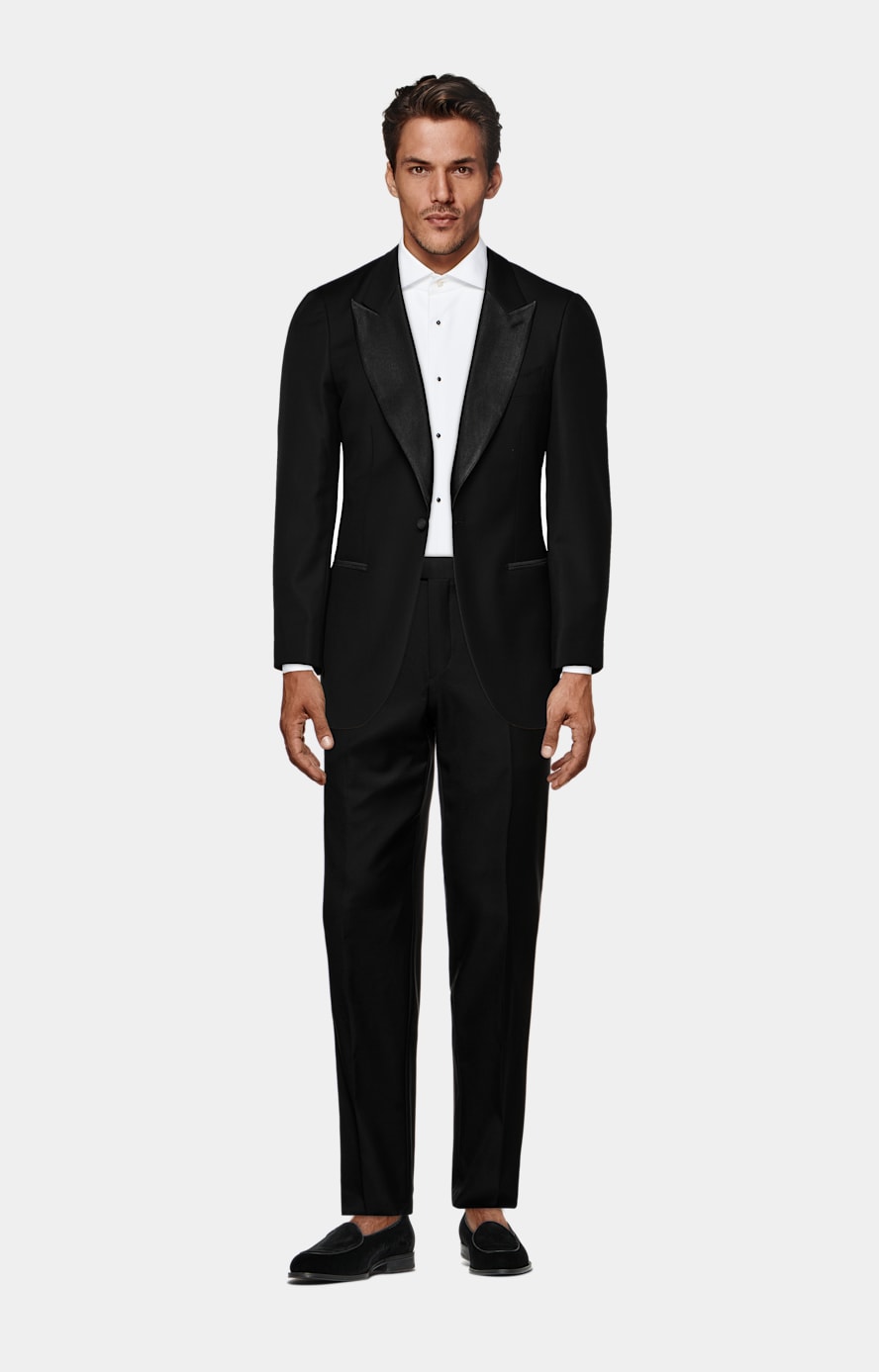 Black Tailored Fit Lazio Dinner Jacket