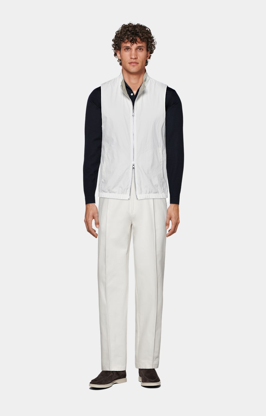 Navy Merino Long Sleeve Polo Cardigan