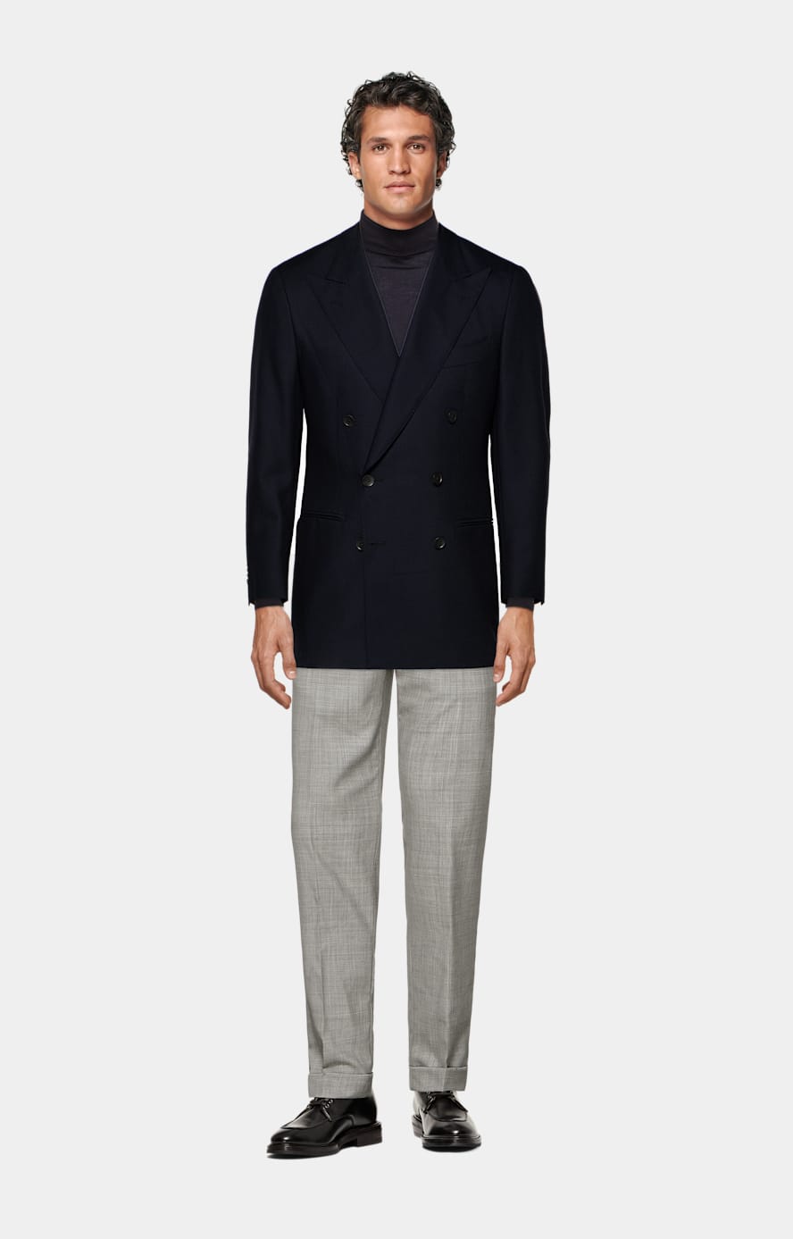 RONAN MERINO TURTLENECK SWEATER - NAVY