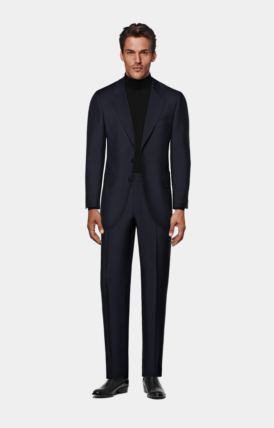 Navy Tailored Fit Milano Suit