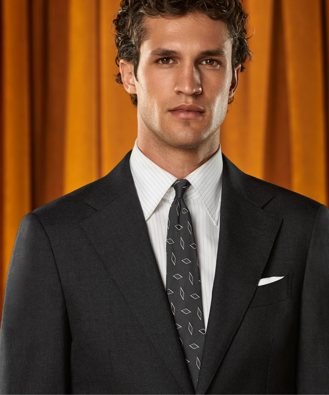 Navy Tailored Fit Havana Anzug Business