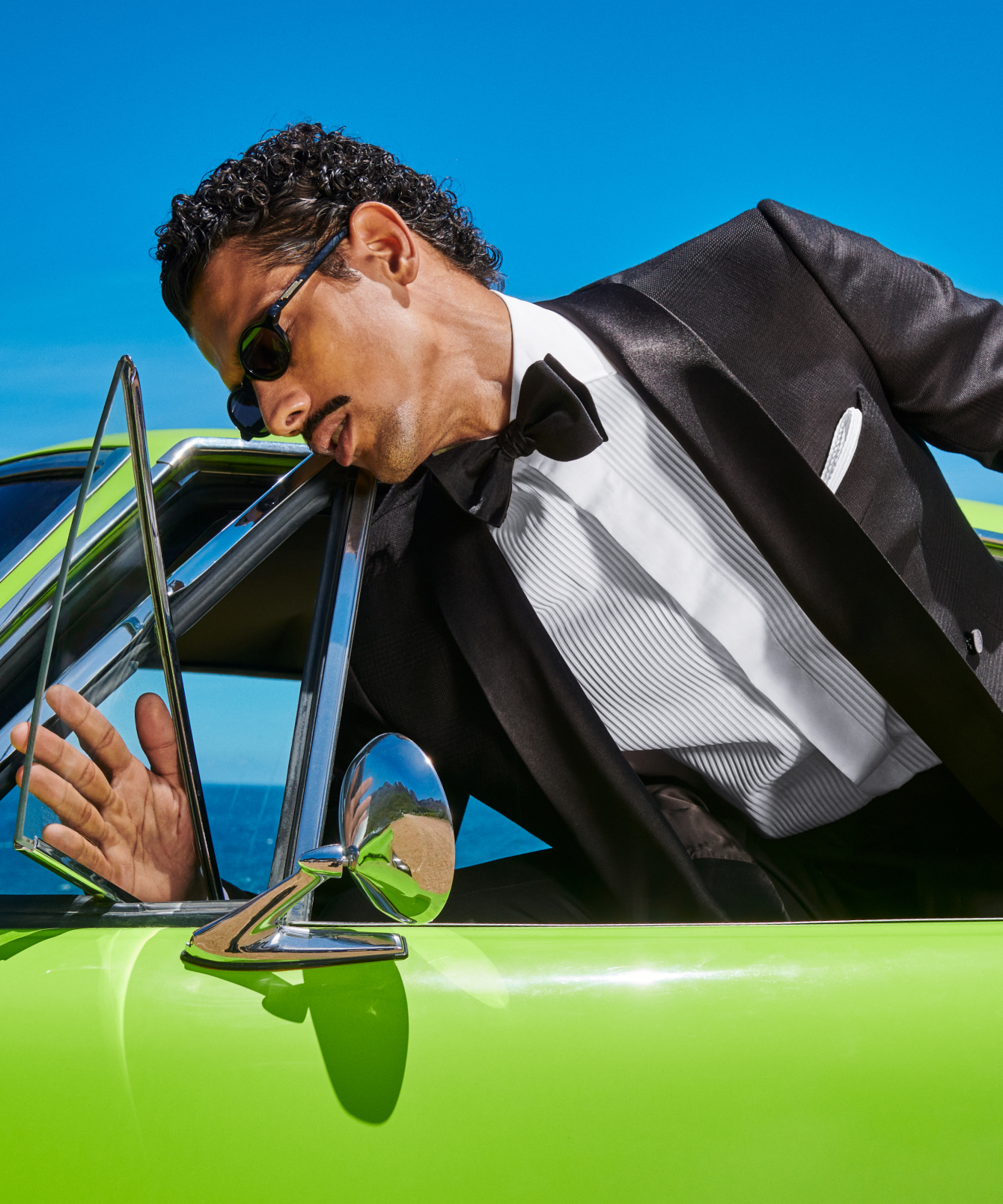 블랙 테일러드 핏 턱시도 수트 턱시도 컬렉션