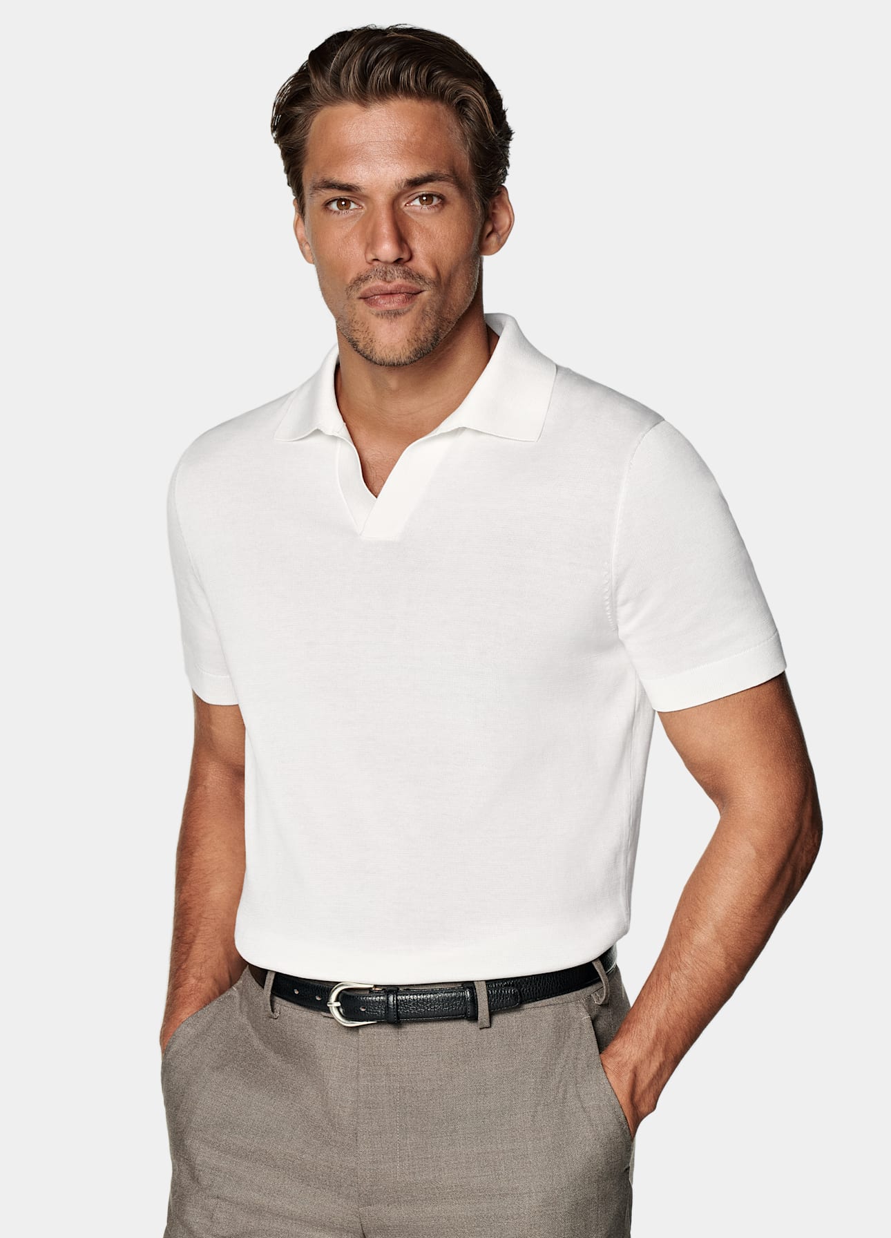 Buttonless Polo