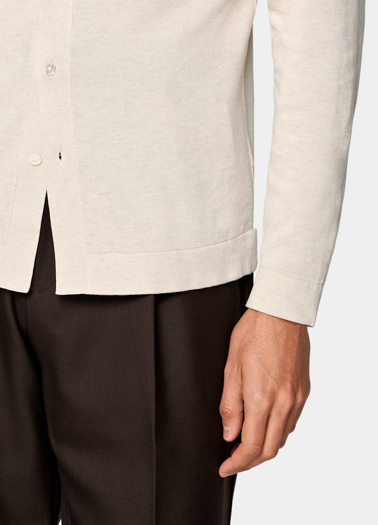 Long Sleeve Polo Cardigan