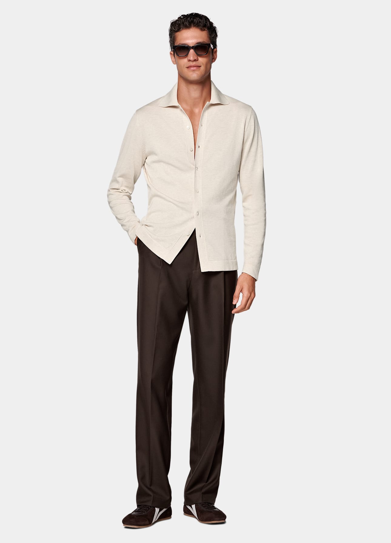 Long Sleeve Polo Cardigan