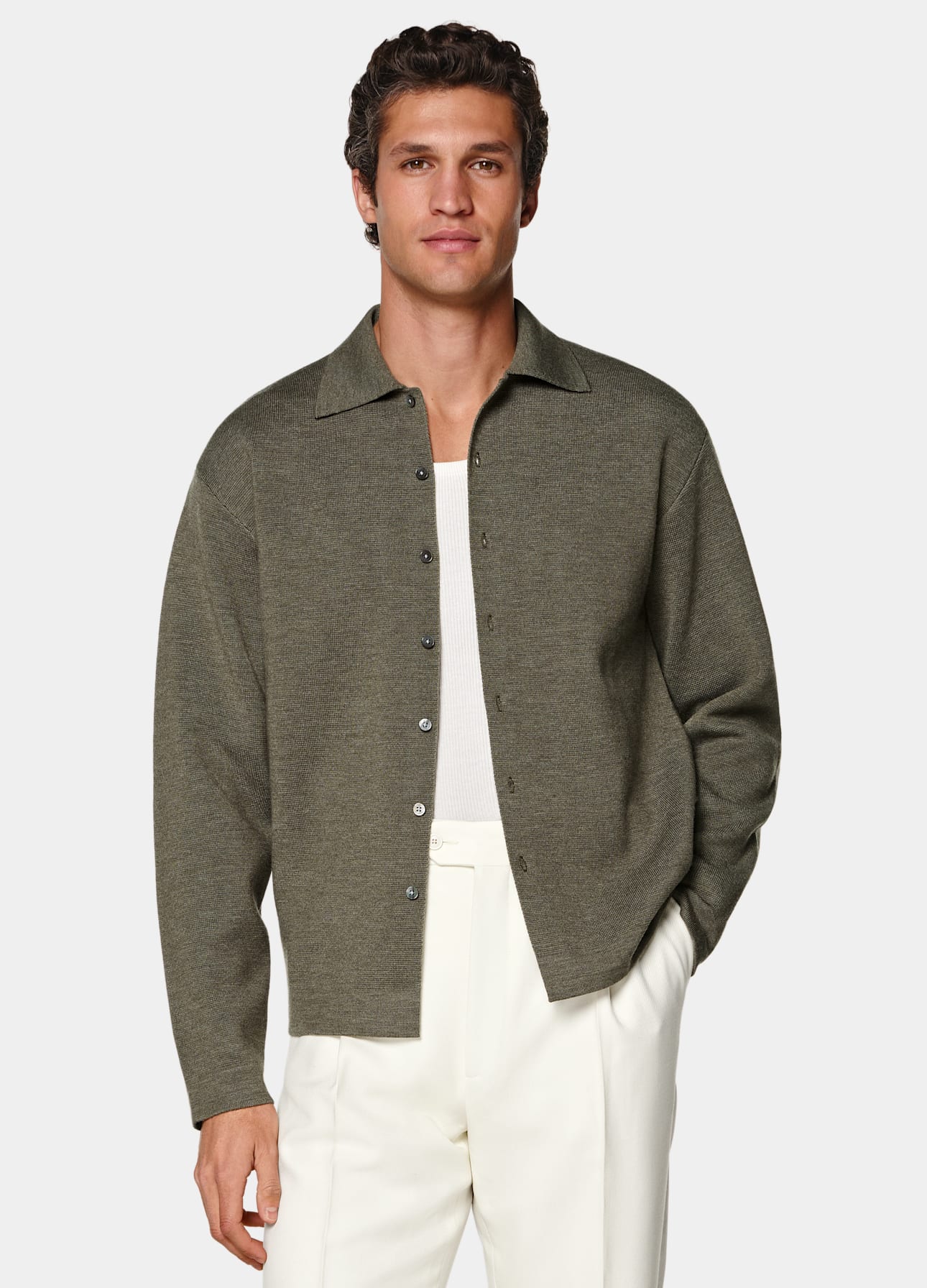 Long Sleeve Polo Cardigan