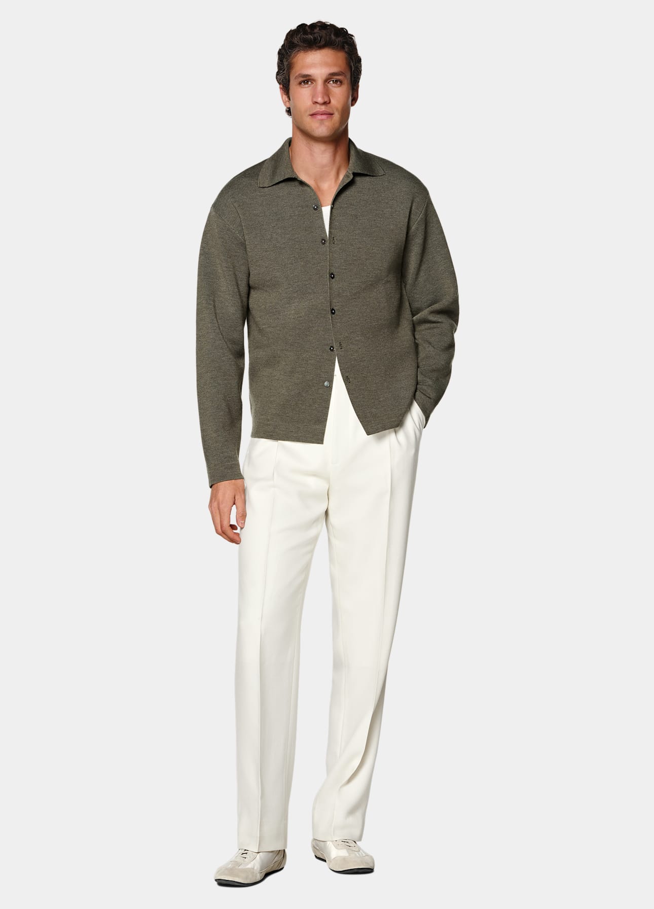 Long Sleeve Polo Cardigan