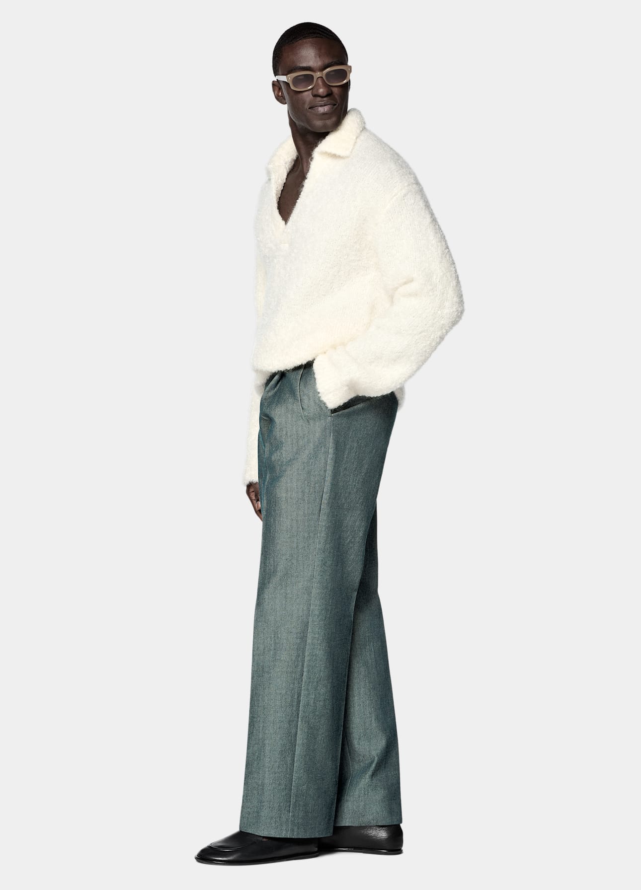 Long Sleeve Buttonless Polo