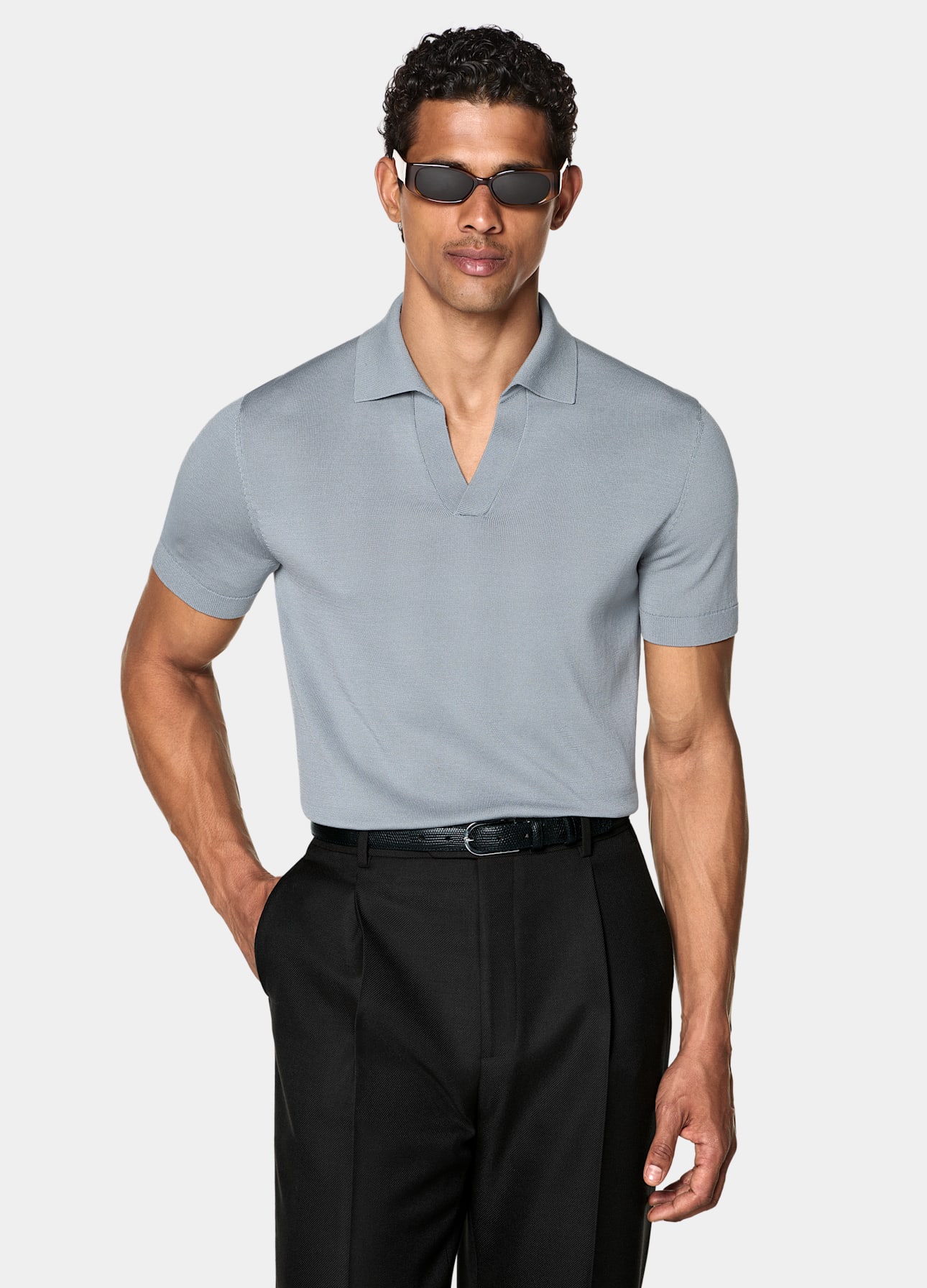 Buttonless Polo