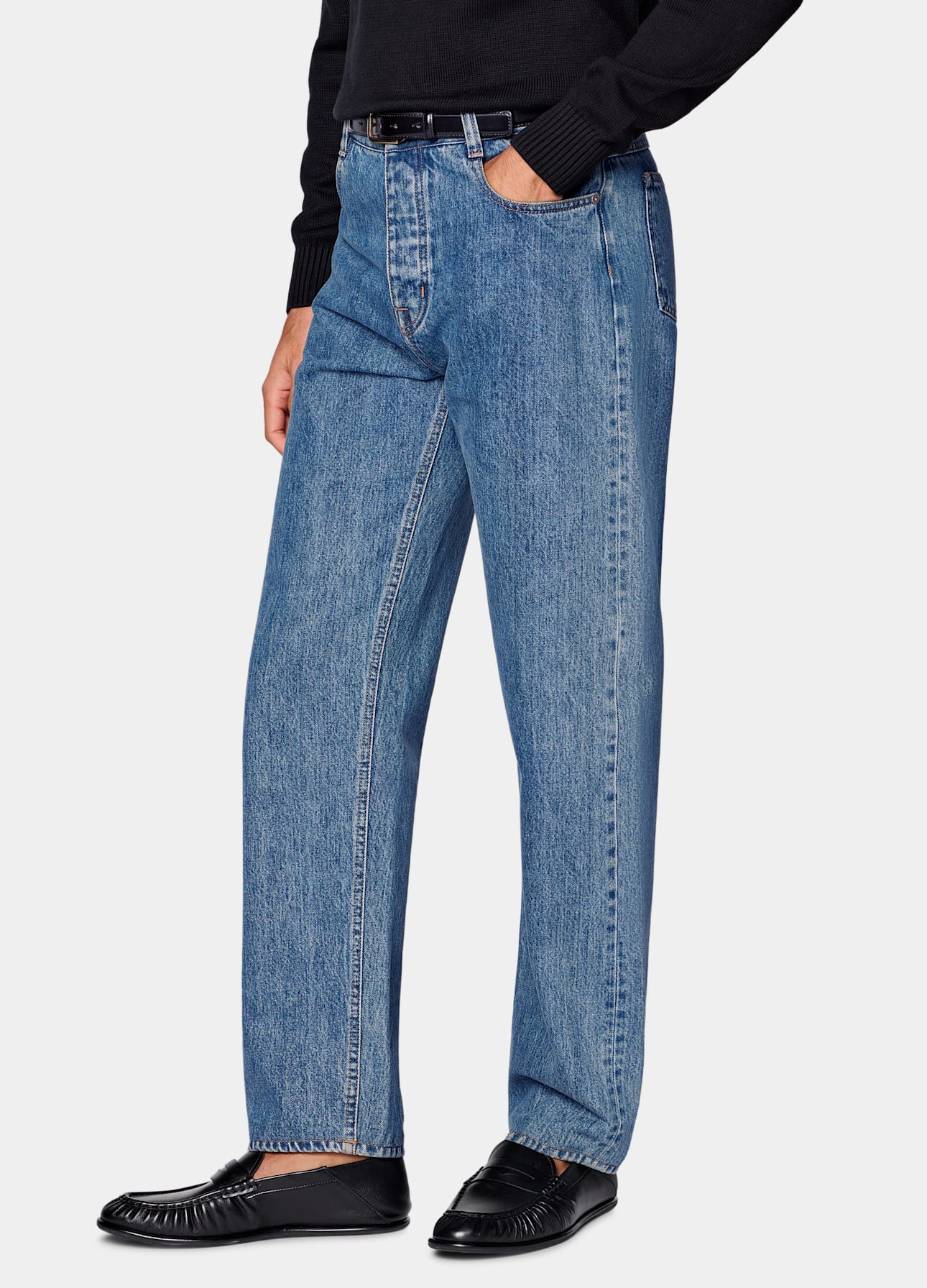 Straight Leg Tapered Jeans