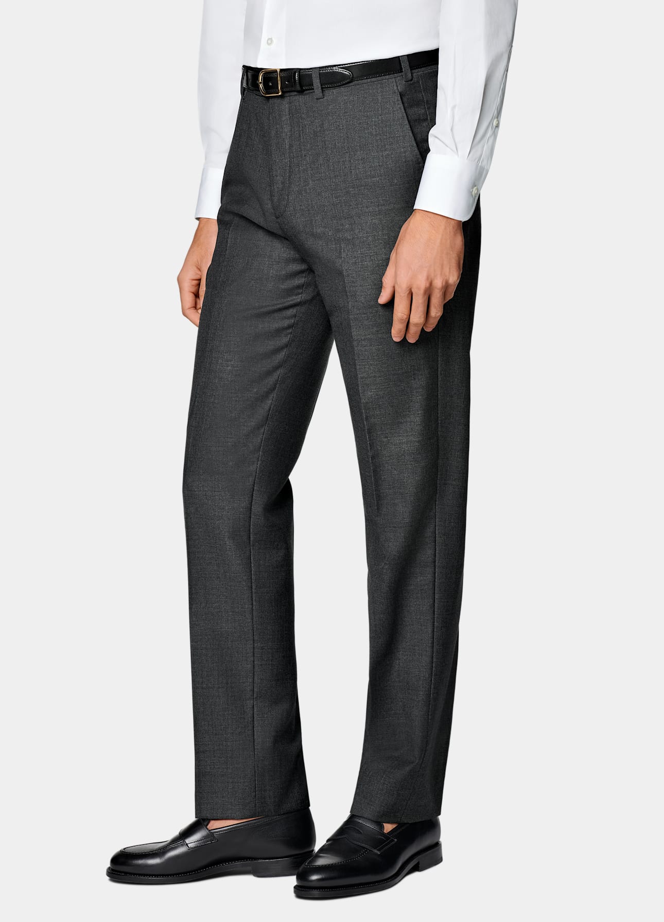 Slim Leg Straight Suit Pants