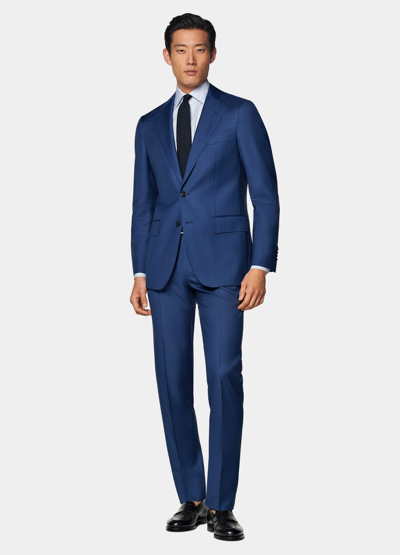 Slim Leg Straight Suit Pants