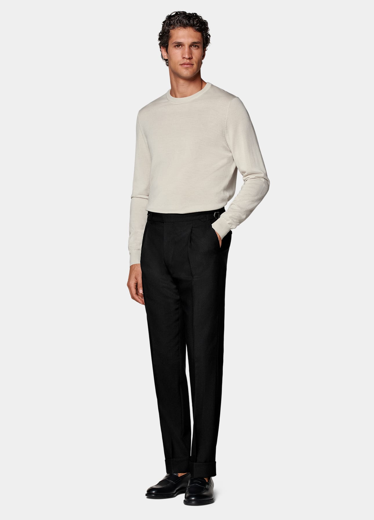 Slim Leg Tapered Suit Pants