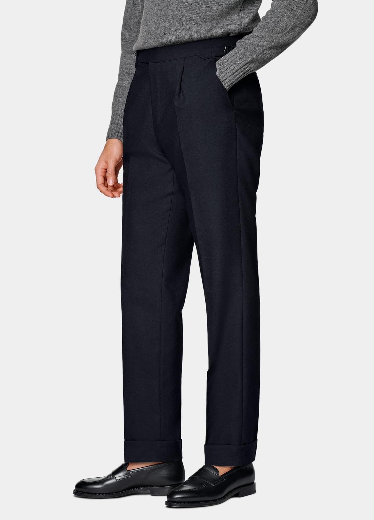 Slim Leg Tapered Suit Pants