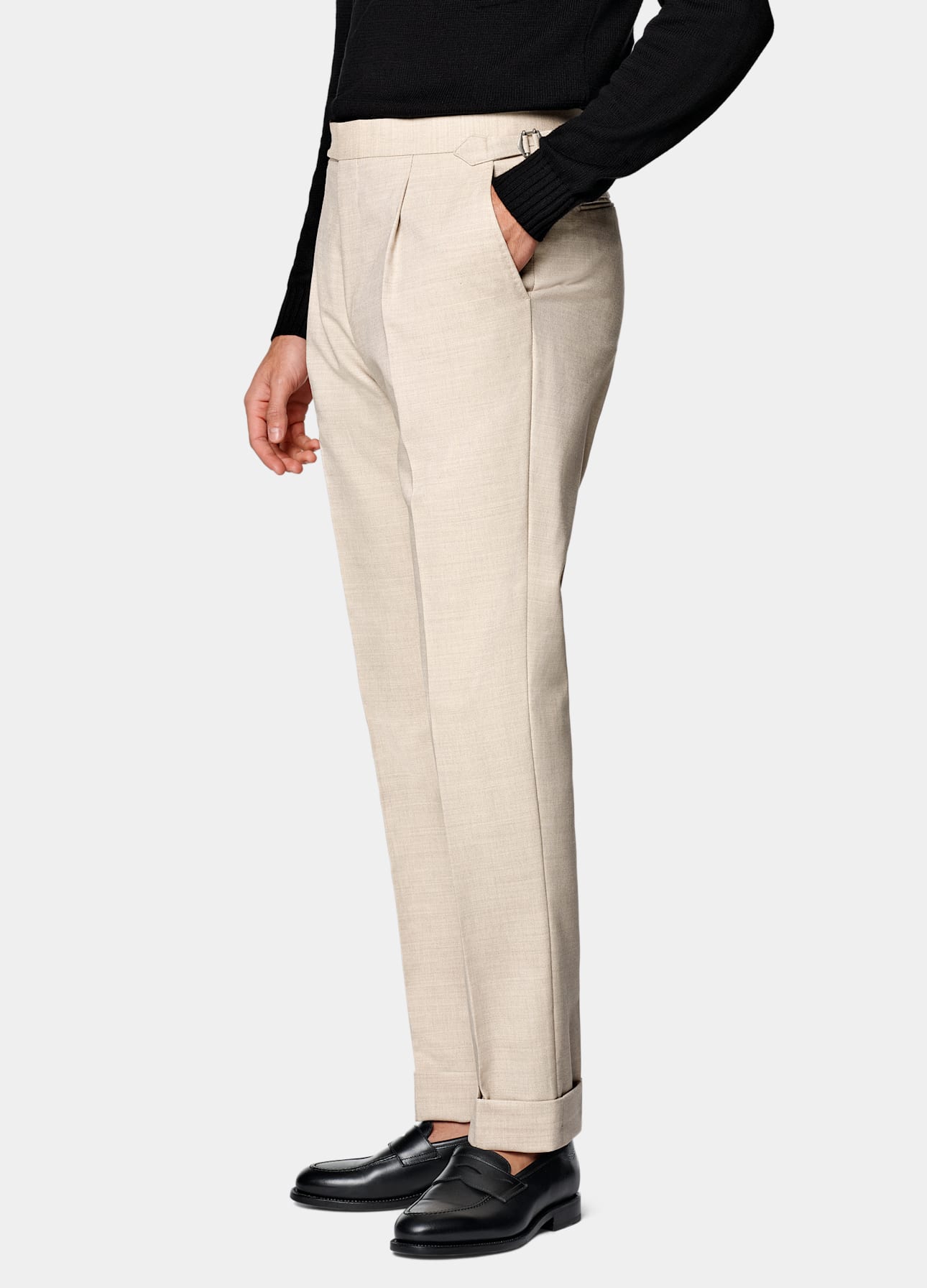 Slim Leg Tapered Suit Pants
