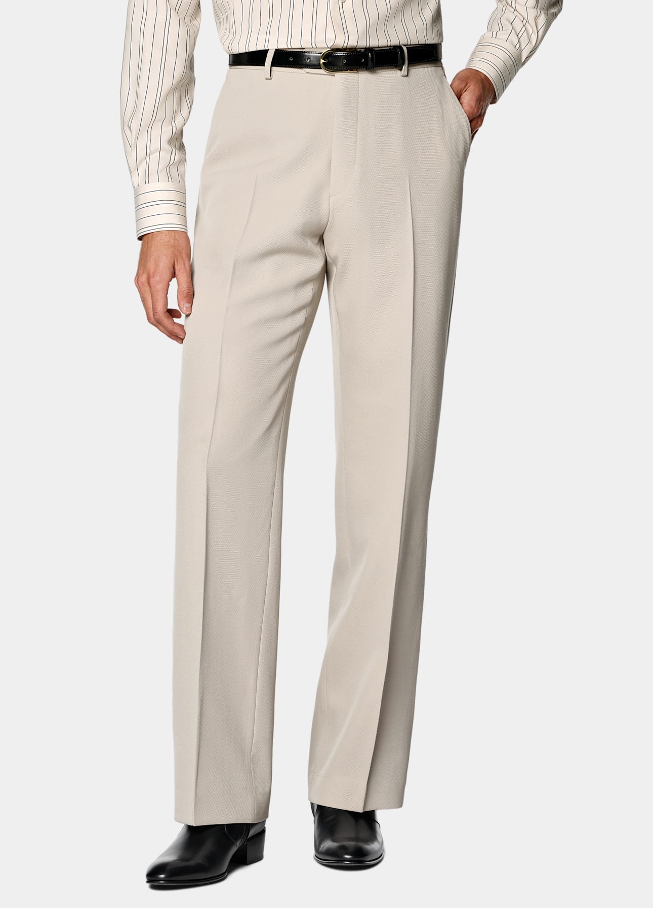 Wide Leg Flared Suit Pants