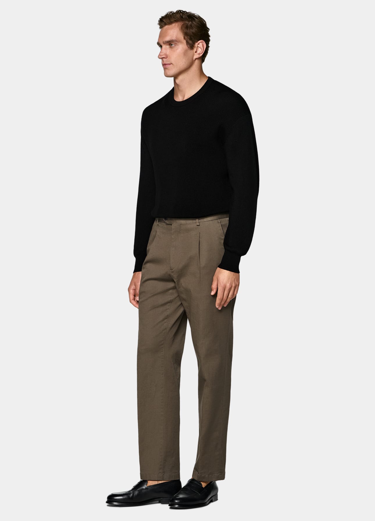 Wide Leg Tapered Chinos