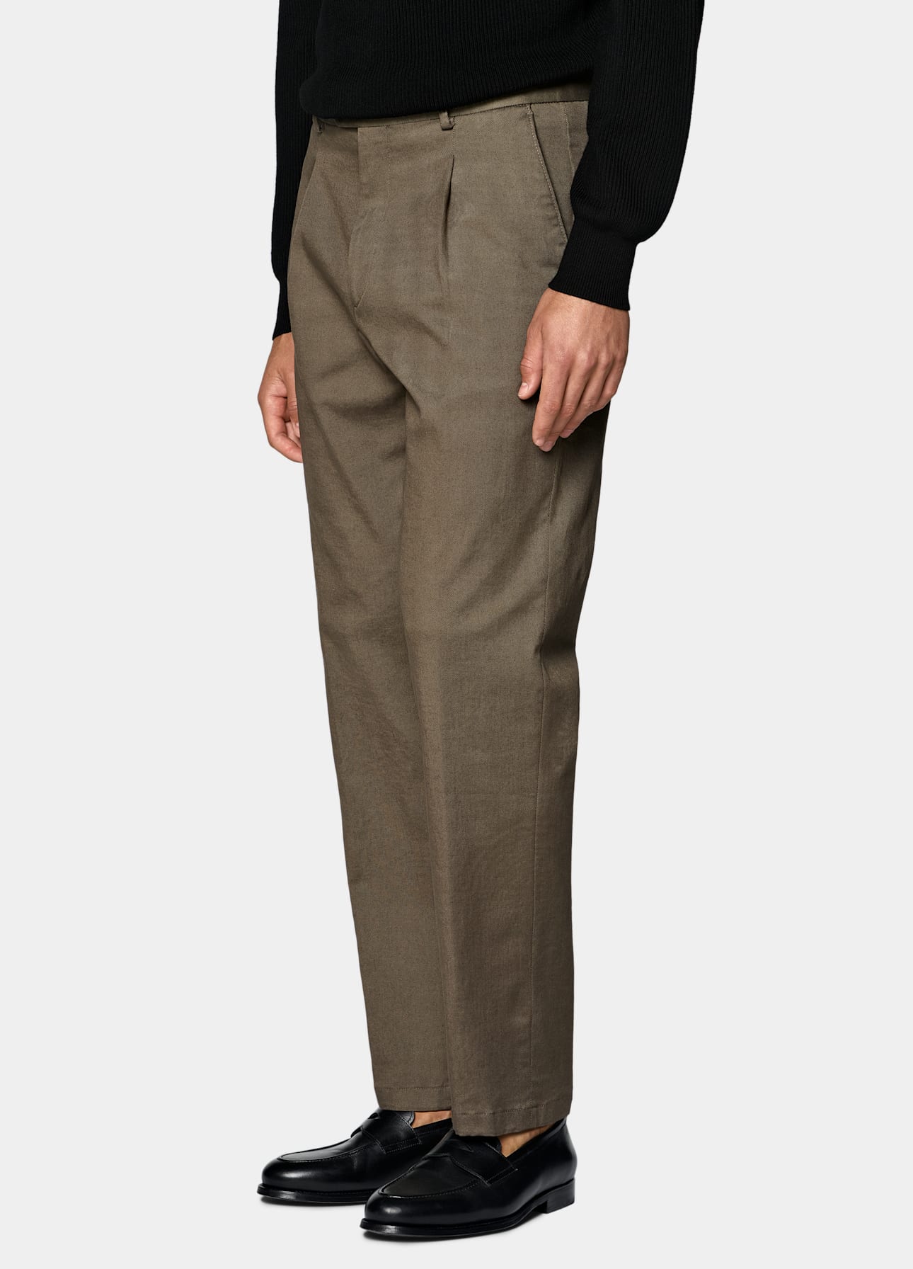 Wide Leg Tapered Chinos