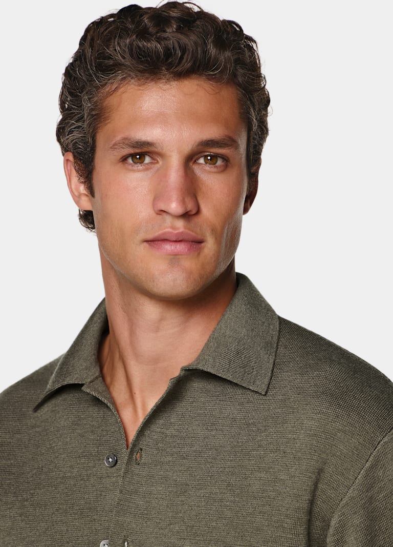 Long Sleeve Polo Cardigan